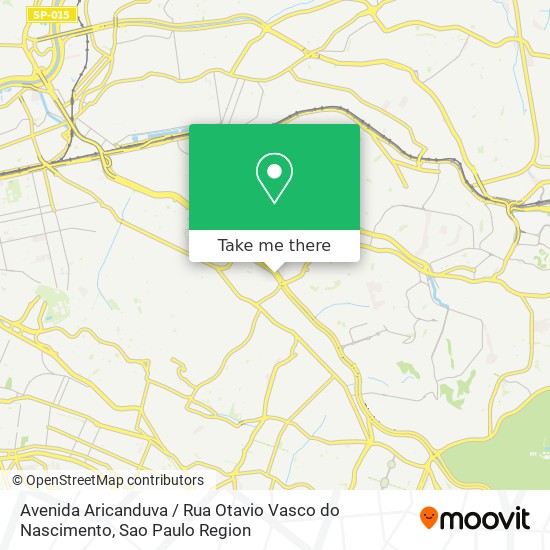 Avenida Aricanduva / Rua Otavio Vasco do Nascimento map