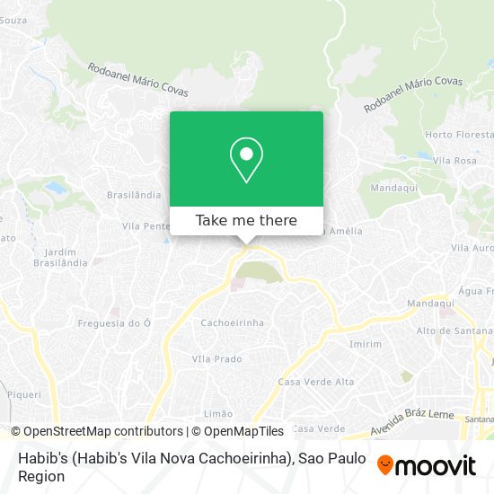 Mapa Habib's (Habib's Vila Nova Cachoeirinha)