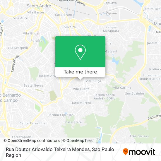 Rua Doutor Ariovaldo Teixeira Mendes map