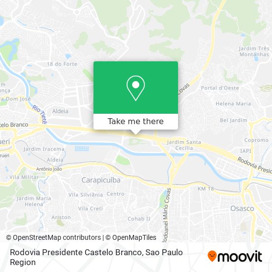 Rodovia Presidente Castelo Branco map