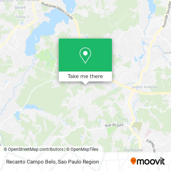 Mapa Recanto Campo Belo