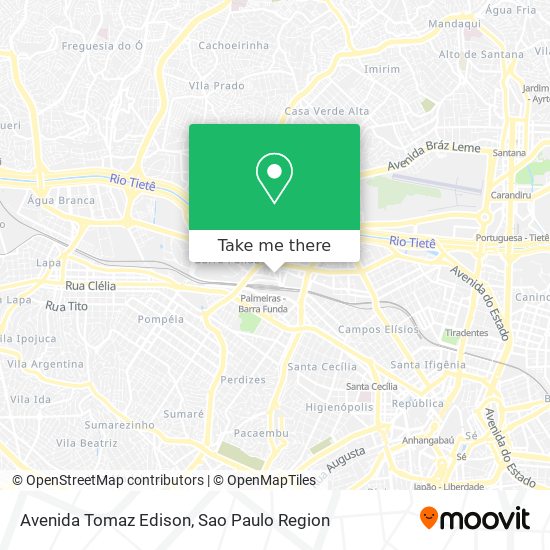 Avenida Tomaz Edison map