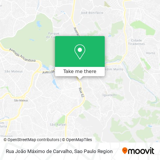 Mapa Rua João Máximo de Carvalho