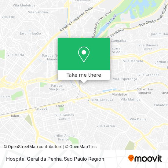 Mapa Hospital Geral da Penha