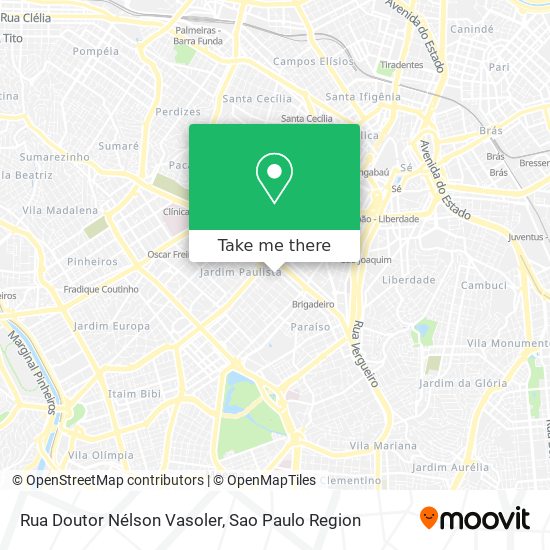 Rua Doutor Nélson Vasoler map