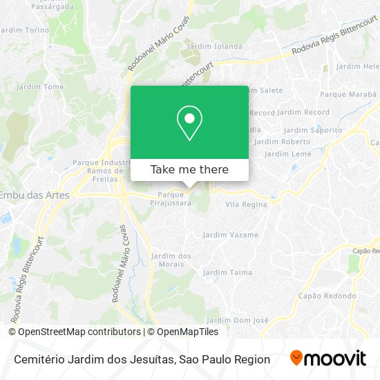 Cemitério Jardim dos Jesuítas map