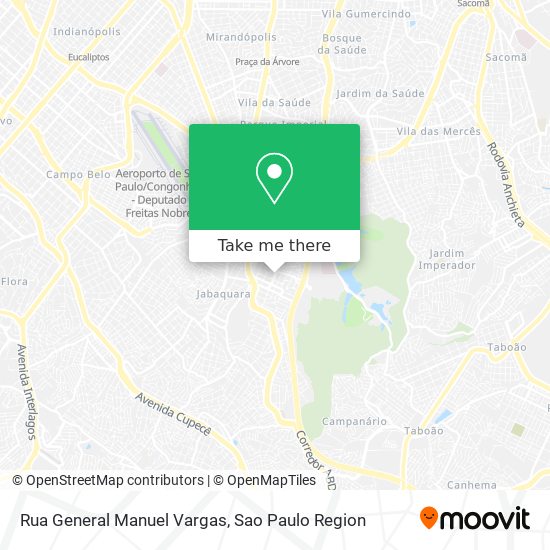 Mapa Rua General Manuel Vargas