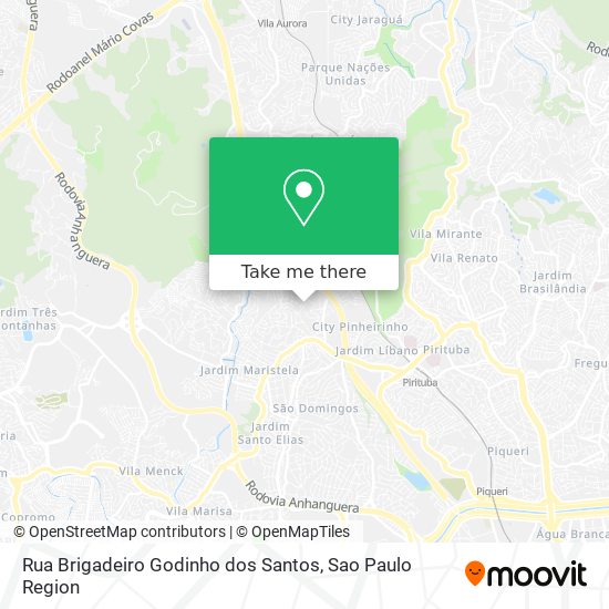 Mapa Rua Brigadeiro Godinho dos Santos