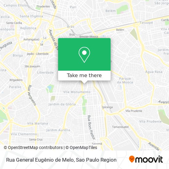 Mapa Rua General Eugênio de Melo
