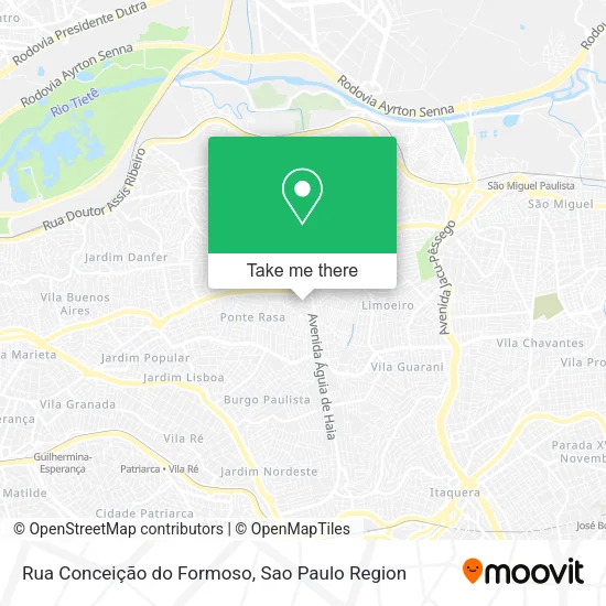 Rua Conceição do Formoso map