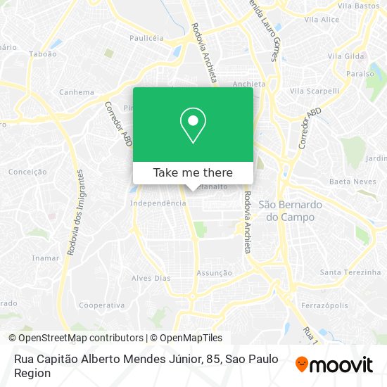 Mapa Rua Capitão Alberto Mendes Júnior, 85