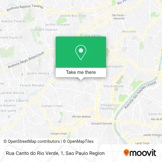 Rua Canto do Rio Verde, 1 map