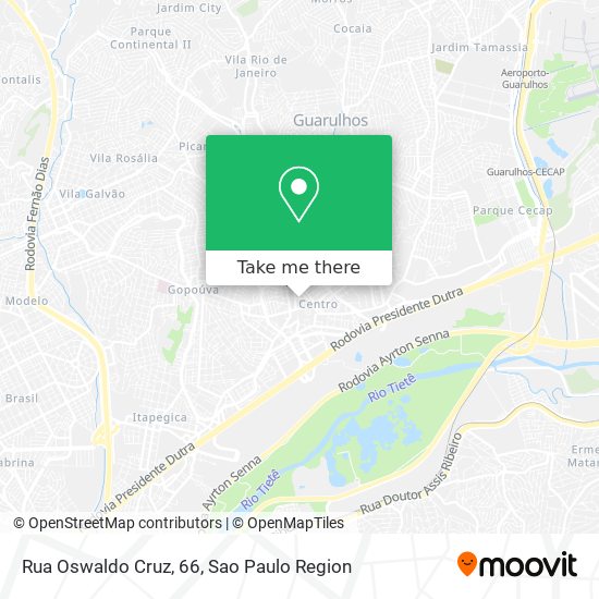 Mapa Rua Oswaldo Cruz, 66