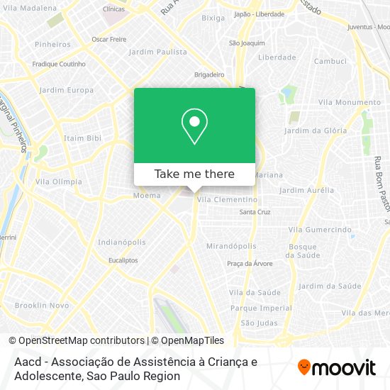 Mapa Aacd - Associação de Assistência à Criança e Adolescente