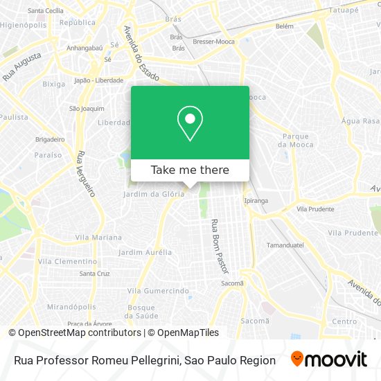 Mapa Rua Professor Romeu Pellegrini