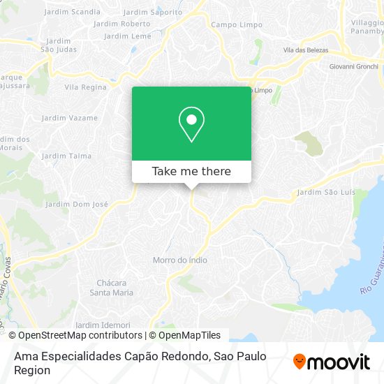 Mapa Ama Especialidades Capão Redondo