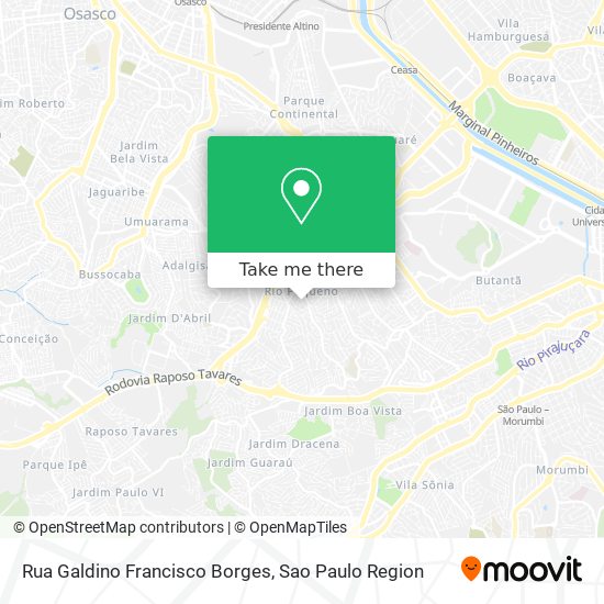 Rua Galdino Francisco Borges map