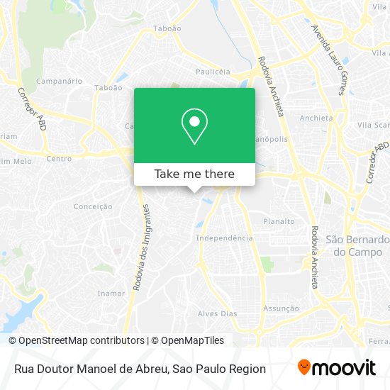 Rua Doutor Manoel de Abreu map