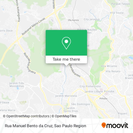 Mapa Rua Manuel Bento da Cruz