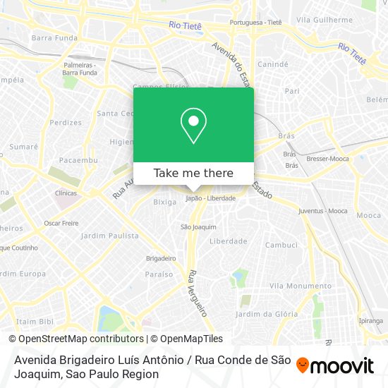 Avenida Brigadeiro Luís Antônio / Rua Conde de São Joaquim map