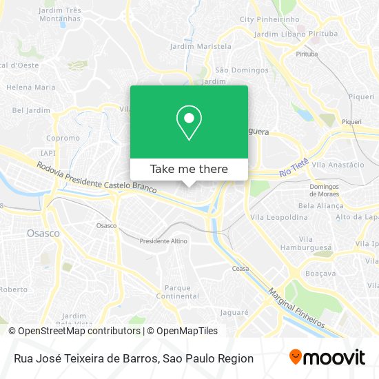 Rua José Teixeira de Barros map