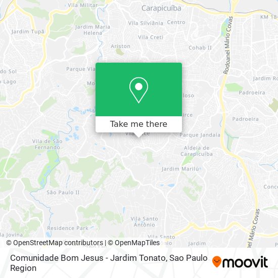 Mapa Comunidade Bom Jesus - Jardim Tonato