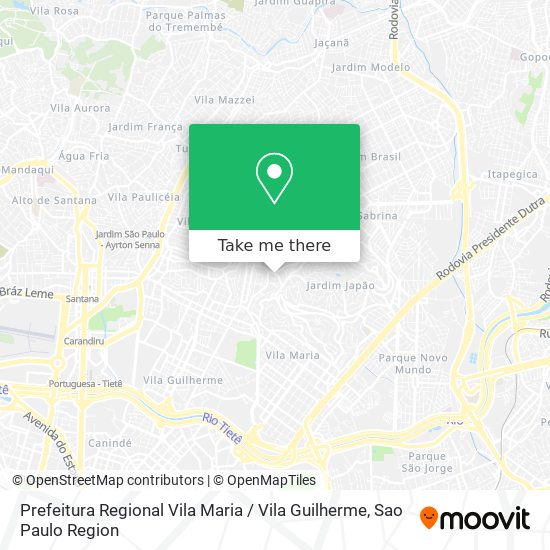 Prefeitura Regional Vila Maria / Vila Guilherme map