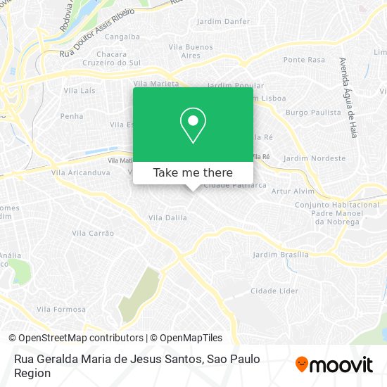 Mapa Rua Geralda Maria de Jesus Santos