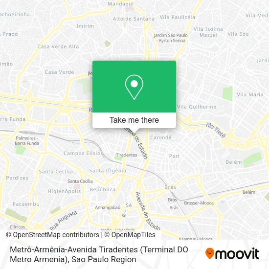 Metrô-Armênia-Avenida Tiradentes (Terminal DO Metro Armenia) map