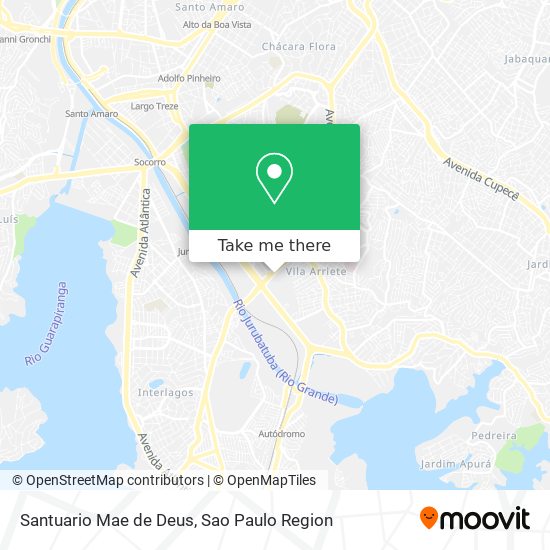 Mapa Santuario Mae de Deus