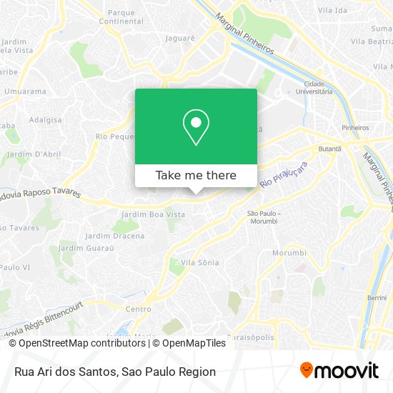 Mapa Rua Ari dos Santos