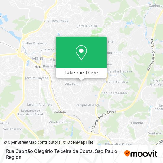 Mapa Rua Capitão Olegário Teixeira da Costa