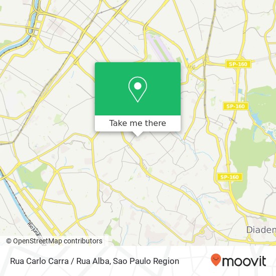 Mapa Rua Carlo Carra / Rua Alba