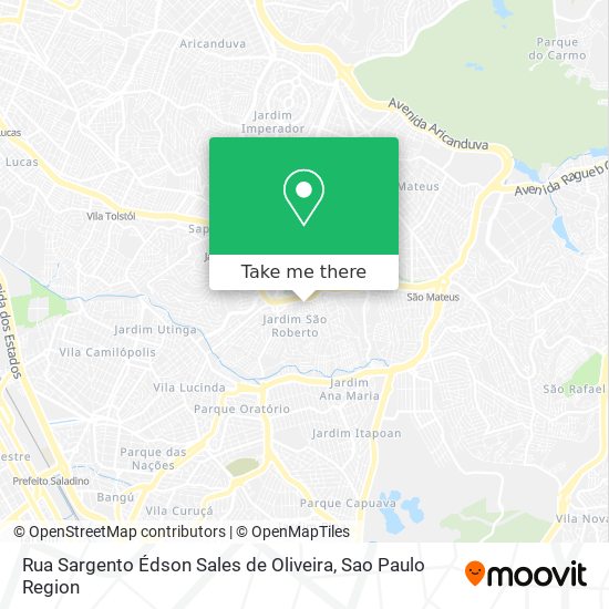 Mapa Rua Sargento Édson Sales de Oliveira