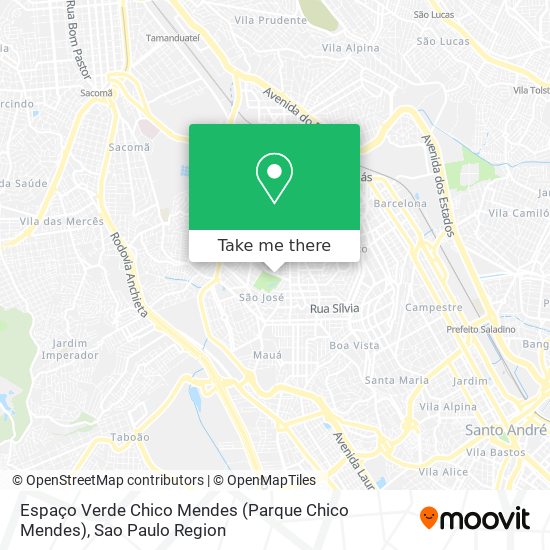Mapa Espaço Verde Chico Mendes (Parque Chico Mendes)