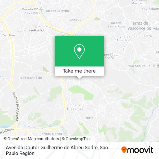 Mapa Avenida Doutor Guilherme de Abreu Sodré