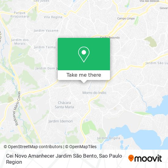 Mapa Cei Novo Amanhecer Jardim São Bento