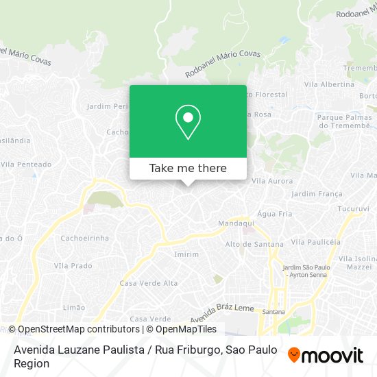 Avenida Lauzane Paulista / Rua Friburgo map