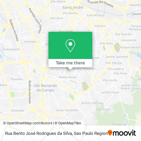 Rua Bento José Rodrigues da Silva map