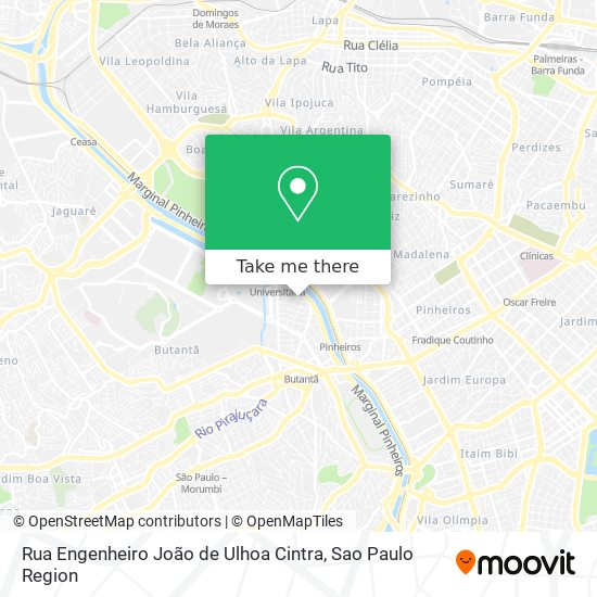 Rua Engenheiro João de Ulhoa Cintra map