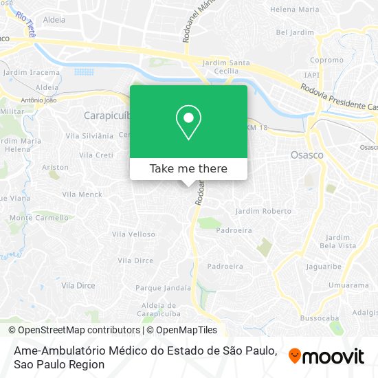 Mapa Ame-Ambulatório Médico do Estado de São Paulo