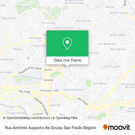Mapa Rua Antônio Augusto de Souza