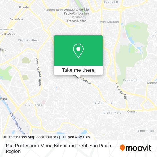 Mapa Rua Professora Maria Bitencourt Petit