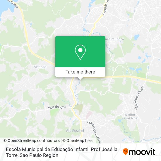 Mapa Escola Municipal de Educação Infantil Prof José la Torre