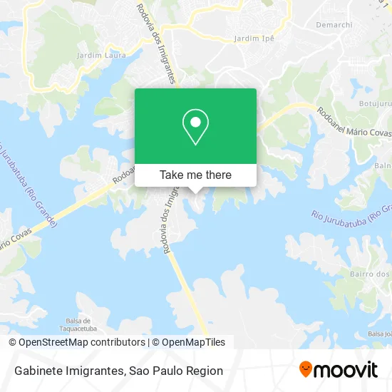 Gabinete Imigrantes map