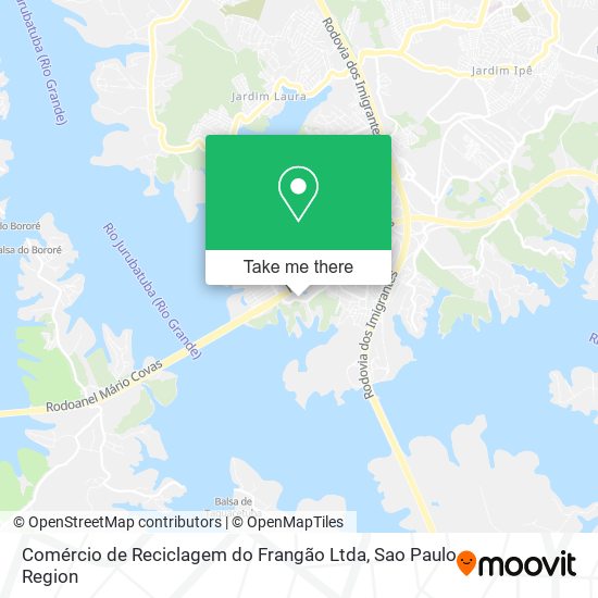 Mapa Comércio de Reciclagem do Frangão Ltda