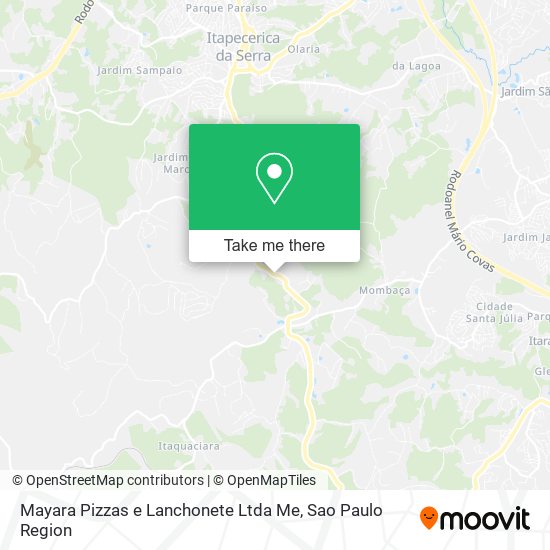 Mapa Mayara Pizzas e Lanchonete Ltda Me