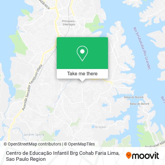 Mapa Centro de Educação Infantil Brg Cohab Faria Lima