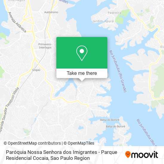 Paróquia Nossa Senhora dos Imigrantes - Parque Residencial Cocaia map