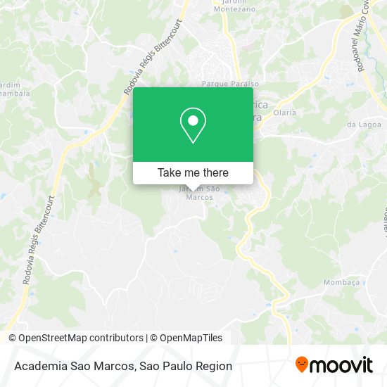 Mapa Academia Sao Marcos
